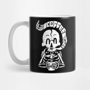 Skeleton Drinking Coffee Mug